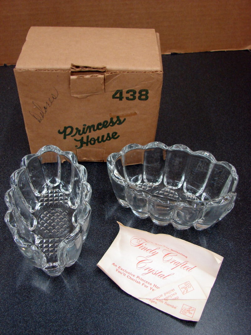 Princess House Heritage Glass Set/4 Spoon Holder #438, Moose-R-Us.Com Log Cabin Decor