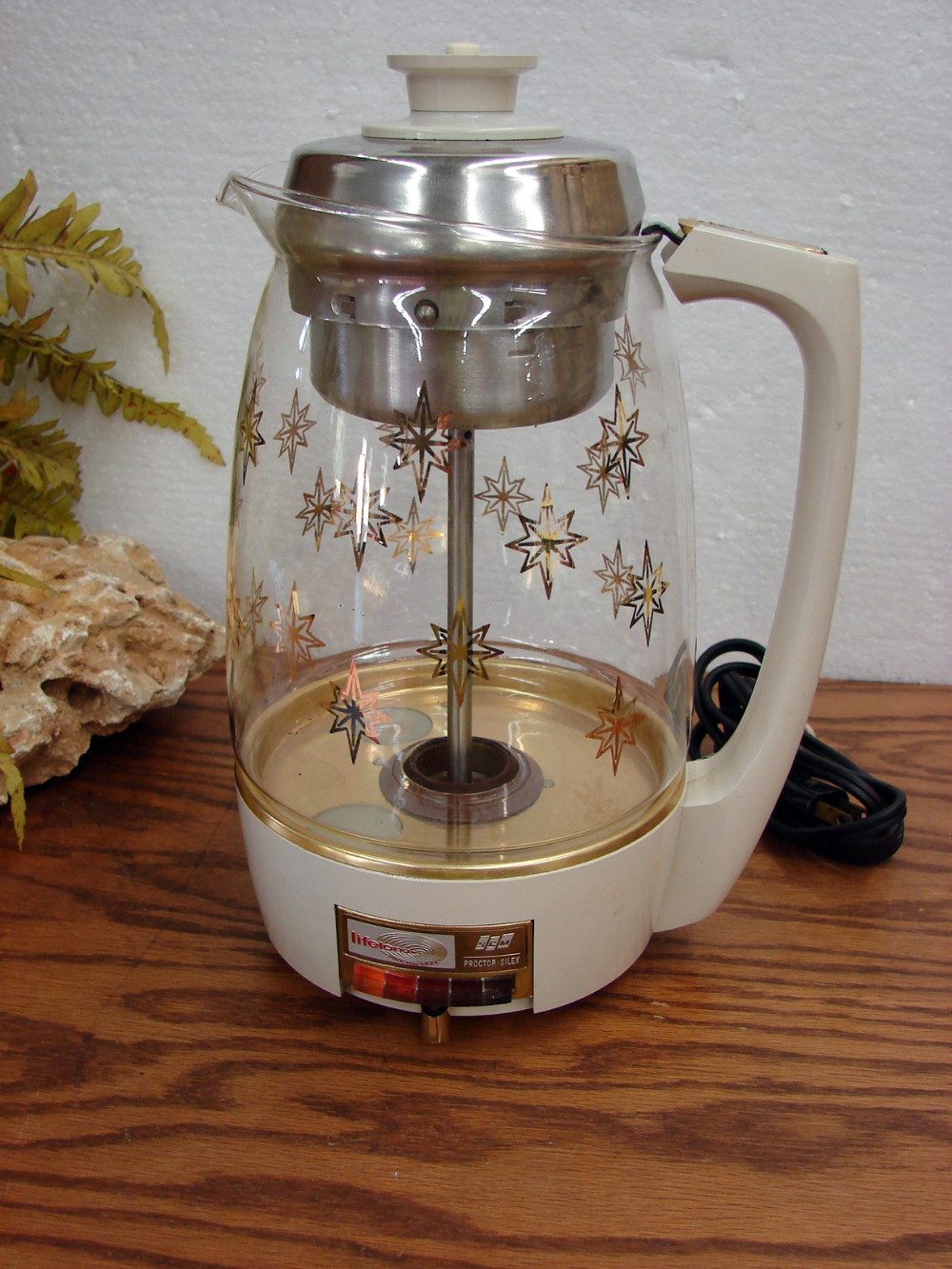 Vintage Proctor Silex Lifelong Atomic Starburst Electric Coffee Percolator Tested Works