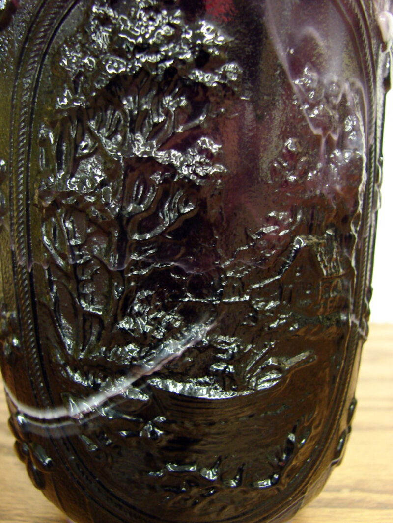 Vintage Imperial Slag Glass Marbeled Windmill Dutch Scene Pitcher, Moose-R-Us.Com Antiques Collectibles Log Cabin Decor