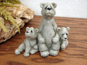 Vintage Quarry Critters Cat Pounce Cara Sitting Catalina Stoneware Second Nature Design, Moose-R-Us.Com Log Cabin Decor