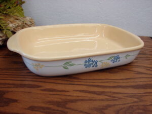 Corning Ware Corelle Secret Garden Open Roaster Lasagna Brownie Pan