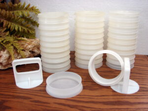 Vintage Tupperware 37 pc Hamburger Burger Press Freezer Keepers