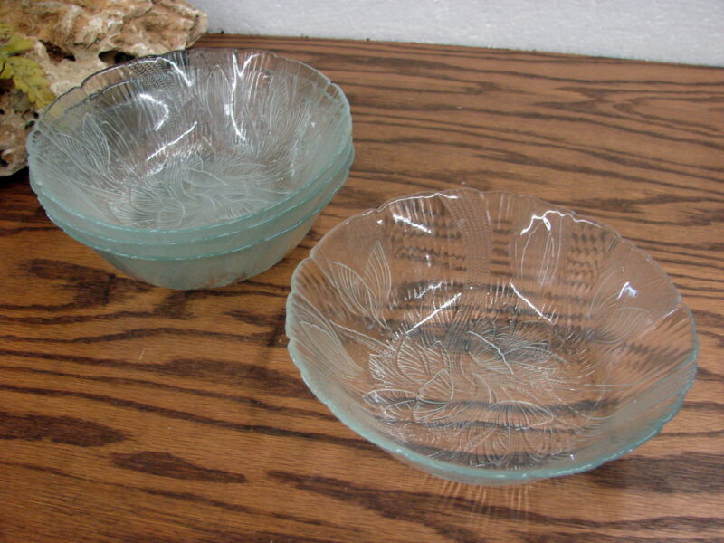 Vintage Set/4 Arcoroc France Canterbury Crocus Salad Soup Cereal Bowl, Moose-R-Us.Com Log Cabin Decor