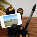 Retired Big Sky Carvers Bearfoot Bears Jeff Fleming Signature Dated Pen Card Holder Bic