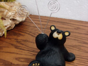 Retired Big Sky Carvers Bearfoot Bears Jeff Fleming Flash w/ Card Photo Picture Holder