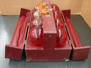 Antique Sales Case/8 Red Comet Original Automatic Glass Ball Fire Extinguisher