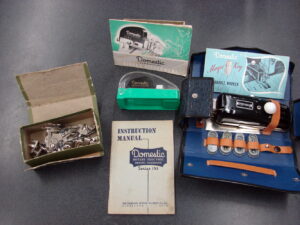 Vintage Sewing Machine Greist Kenmore Singer Attachments Original Boxes, Moose-R-Us.Com Log Cabin Decor
