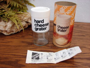 Vintage Gemco Glass Hard Cheese Grater Original Box Complete