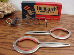 Vintage Gunnard Canning Set Jar Lifter Holder Tightener Original Box