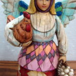 Jim Shore 2002 Angel of Faithfulness Chicken Egg Basket Figurine