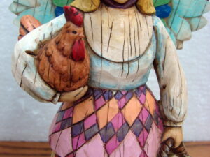 Jim Shore 2002 Angel of Faithfulness Chicken Egg Basket Figurine