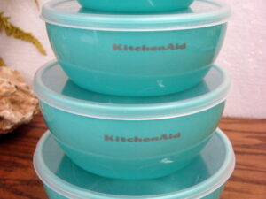 KitchenAid Set/4 Prep Bowls w/ Storage Lids 1-4 Cup