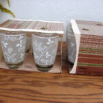 Vintage Libbey Frosted Floral 10 Oz Glasses NIB Set/8