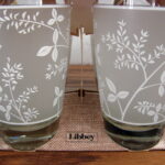 Vintage Libbey Frosted Floral 10 Oz Glasses NIB Set/8 - Image 3