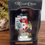 Blown Glass Ornament NIB Mercantile Collection Snowman Dove