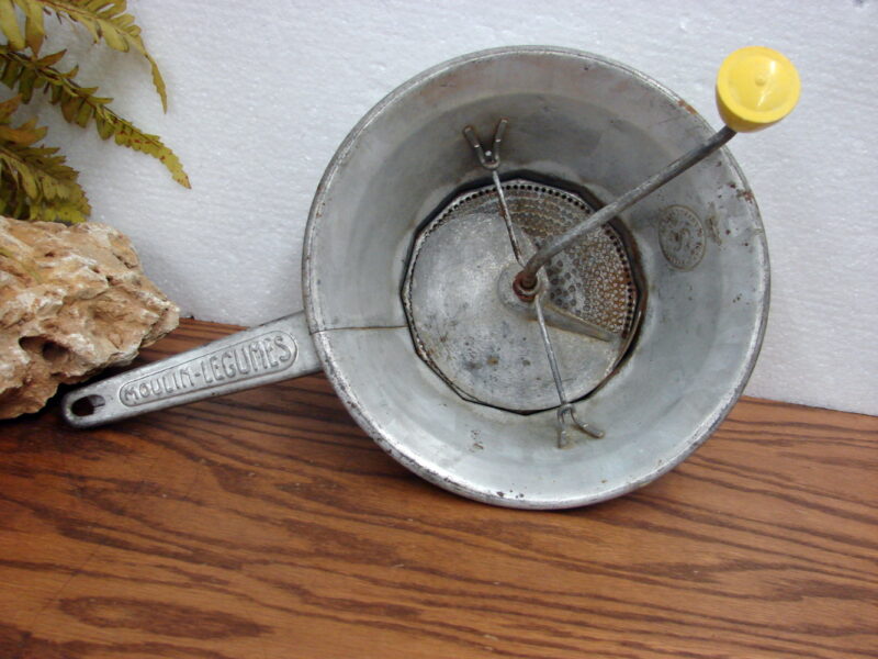 Vintage Moulin-Legumes Hand Crank Vegetable Puree Mill, Moose-R-Us.Com Log Cabin Decor