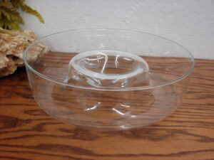 Retired Princess House Etched Crystal Glass Heritage #401 Chip and Dip Bowl