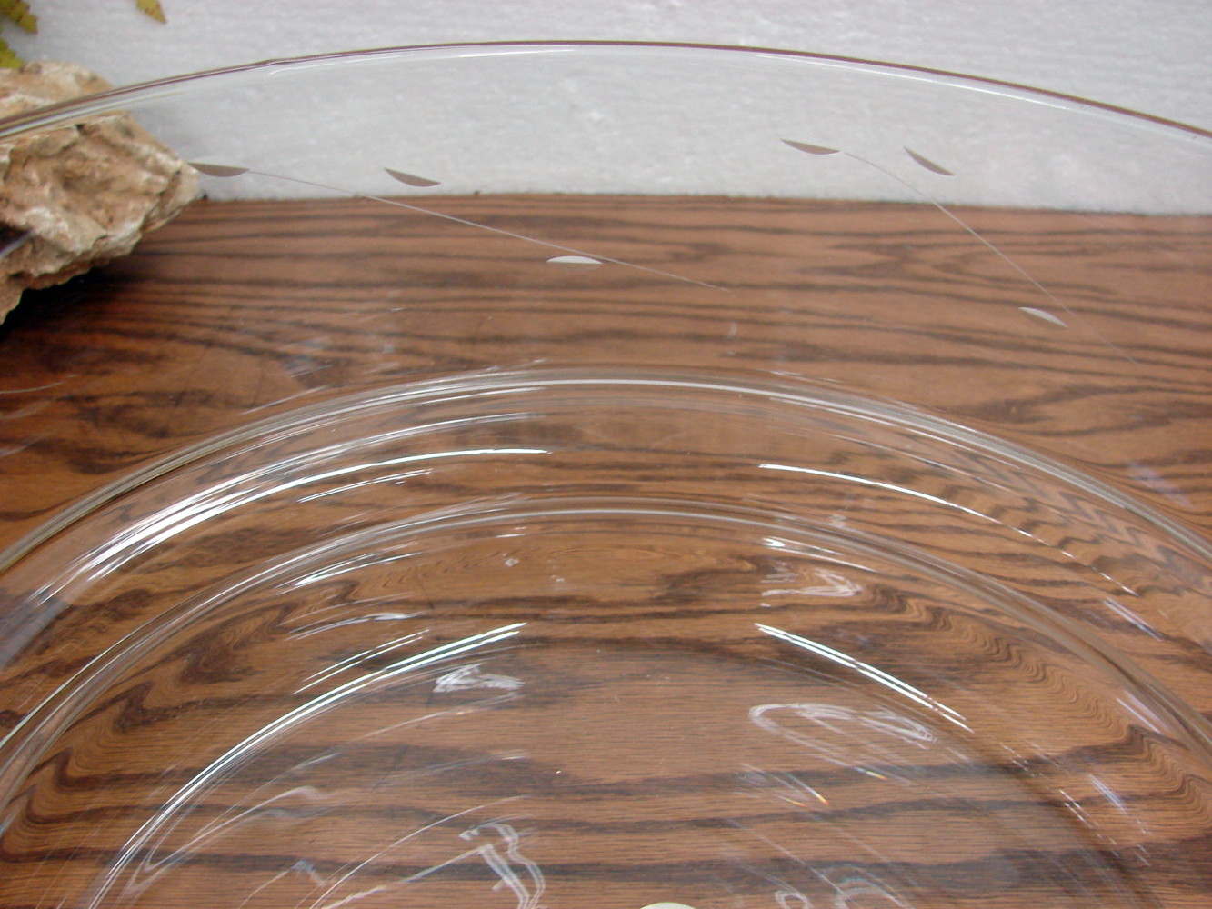 Retired Princess House Etched Crystal Glass Heritage Salad Fruit Bowl 9" - Image 2