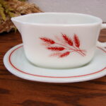 Vintage PYREX Autumn Harvest Kitchen Glassware Wheat Pattern - Image 3