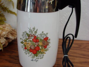 Complete Vintage Corning Ware Spice of Life #1210 Electric Coffee Pot Percolator 10 Cup