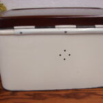 Vintage Tin Metal Bread Box Bakery Storage Mushrooms Vegetables Spice LIfe - Image 3