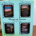 Set/4 Terry Redlin EMPTY Popcorn Tins Seasons in Original Box