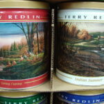 Set/4 Terry Redlin EMPTY Popcorn Tins Seasons in Original Box - Image 2