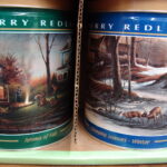 Set/4 Terry Redlin EMPTY Popcorn Tins Seasons in Original Box - Image 4