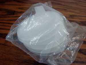 Vintage Tupperware #1552 Sipper Sippy Cup Lids Set/4 Flat Clear G Bell Tumbler Lids