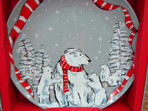 Vera Bradley Winter Polar Bear China Serving Plate Platter
