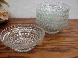Set/9 Vintage Anchor Hocking Wexford MCM Berry Desert Fruit Bowls 5"