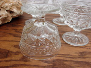 Set/6 Vintage Anchor Hocking Wexford MCM Desert Sherbert Champagne Glasses