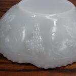 Vintage Fire King Milk Glass Gold Grape Deep Bowl Tab Handles - Image 2