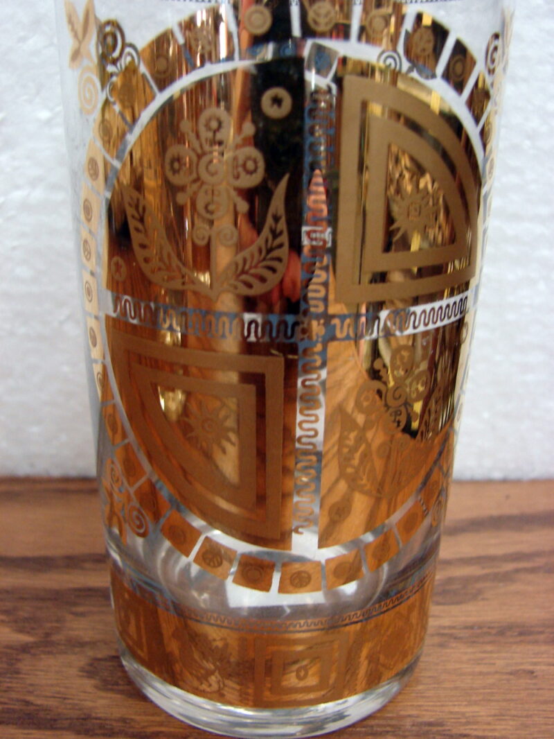 Vintage Culver Gold Coronet Straight Tumbler Highball 22kt Gold Marked Set/6, Moose-R-Us.Com Antiques Collectibles Log Cabin Decor