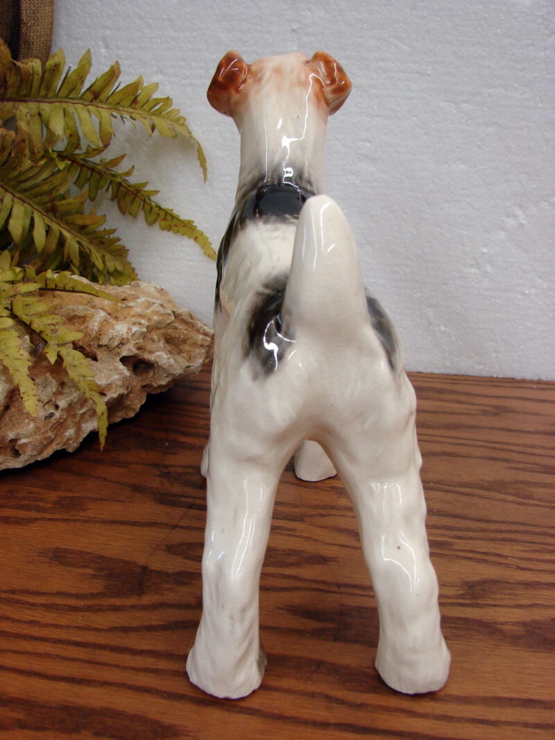 Vintage Large Porcelain Standing Wire Haired Terrier Figurine Royal Copenhagen ?, Moose-R-Us.Com Antiques Collectibles Log Cabin Decor