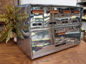Vintage MCM Chrome Aluminum Krestline Speco Bread Tea Flour Coffee Sugar Box