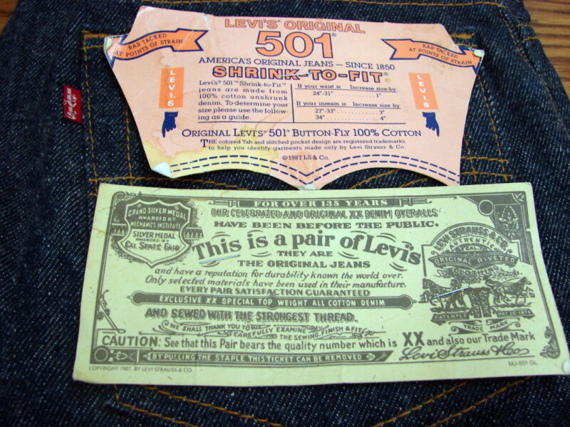 NWT Vintage 501 Student Shrink to Fit Levi&#8217;s 27&#215;32 1987, Moose-R-Us.Com Antiques Collectibles Log Cabin Decor