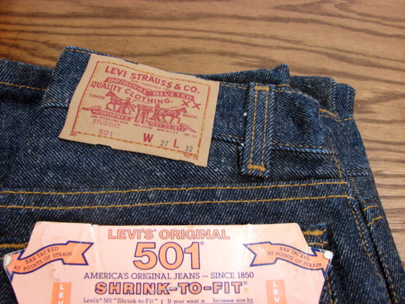 NWT Vintage 501 Student Shrink to Fit Levi&#8217;s 27&#215;32 1987, Moose-R-Us.Com Antiques Collectibles Log Cabin Decor