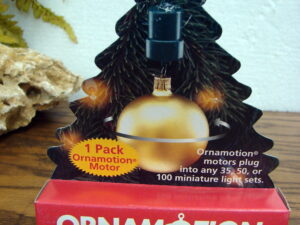 New Set/3 Ornamotion Motor Turns Any Ornament Plugs into 35 50 100 Light Sets