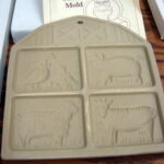 Set/5 The Pampered Chef Stoneware Cookie Mold Gardens Farm Bear - Image 4