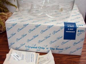 Brand New in Box Retired Princess House Etched Crystal Glass Heritage #401 Chip and Dip Bowl