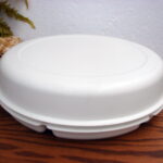 Vintage Tupperware #1667 1666 1665 Divided Serving Tray w/ Lid 4 Pc Set - Image 2
