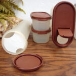 Vintage Tupperware Brown Lid Modular Mates #1611 1613 1661 - Image 2