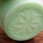 Vintage Jeanette Glass Green Jadeite Measuring Pitcher Juicer Set - Image 3