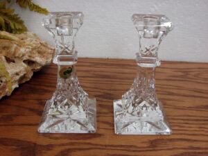 Vintage Set/4 Shannon By Godinger Olympia 24% Lead Crystal Iced Tea Glasses, Moose-R-Us.Com Log Cabin Decor