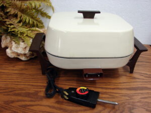 Vintage J.C. Penney West Bend Electric Skillet w/ Recipe Bok