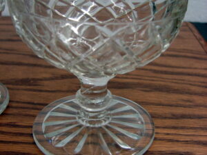 Set/6 Vintage Retro Anchor Hocking Waterford Waffle Sherbet Desert Glasses