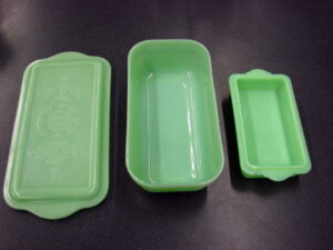 Vintage McKee Green Glass Jadeite Butter Bottom Only 5 1/2 x 3"