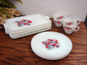 Vintage Fire King Primrose Snack Set and Desert Plates 12 pc Set