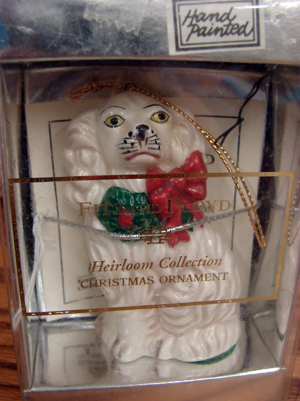 Vintage Fritz and Floyd Staffordshire Dog Ornament New in Box